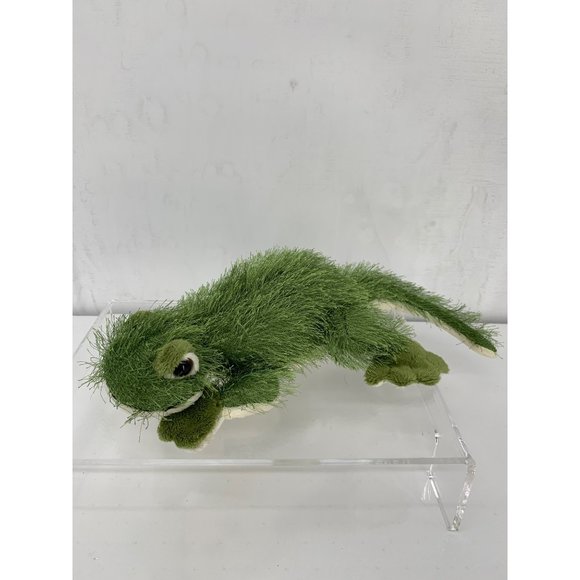 Ganz Gecko Webkinz HM186 No Code Green and Cream Hairy Medium - Picture 1 of 11